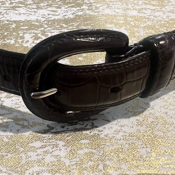 LAUREN RALPH LAUREN WOMENS GENUINE ITALIAN LEATHER BELT SIZE SMALL BROWN - Picture 4 of 13
